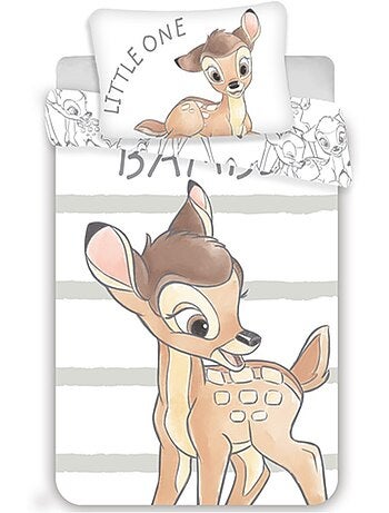 Dekbedovertrek kinderen omkeerbaar katoen bedrukt Bambi Disney 100 cm x 135 cm