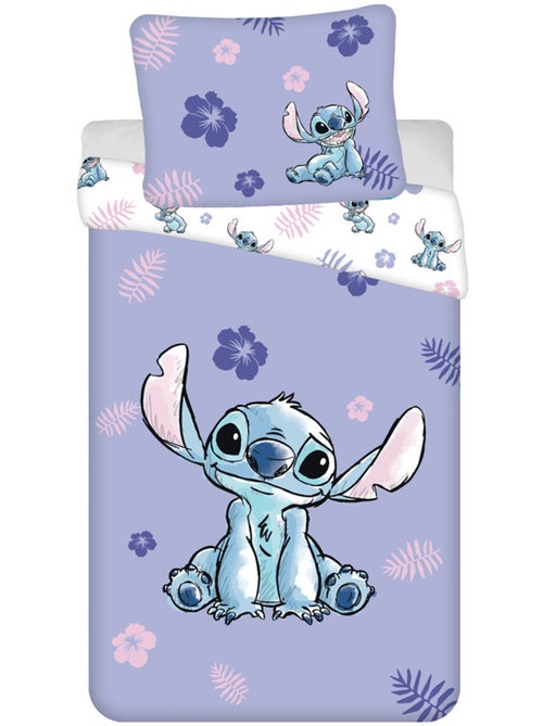 Dekbedovertrek kinderen Stitch Disney 140x200 cm + Kussensloop - Beddengoedset katoen - Kiabi