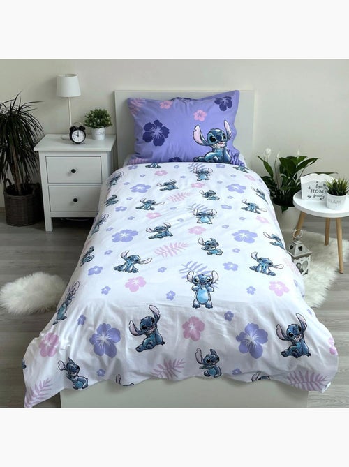 Dekbedovertrek kinderen Stitch Disney 140x200 cm + Kussensloop - Beddengoedset katoen - Kiabi