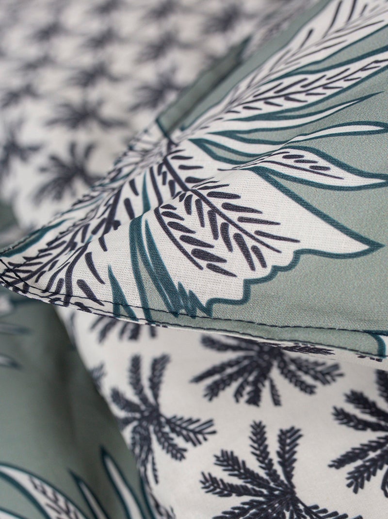 Dekbedovertrek met fantasieprint - 2 personen Groen - Kiabi