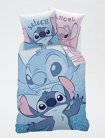 Dekbedovertrek met 'Stitch en Angel' print - 1-persoons
