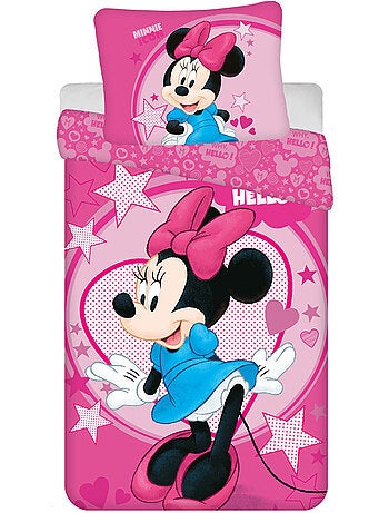 Dekbedovertrek Minnie Hello 140x00 cm + Kussensloop - Beddengoedset kinderen