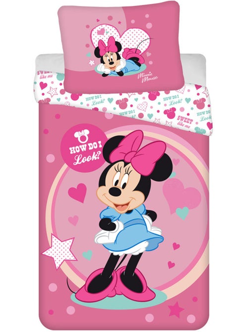 Dekbedovertrek Minnie How Do I Look 140x200 cm met kussensloop - Beddengoedset kinderen - Kiabi Dekbedovertrek Minnie How Do I Look 140x200 cm met kussensloop - Beddengoedset kinderen - Kiabi