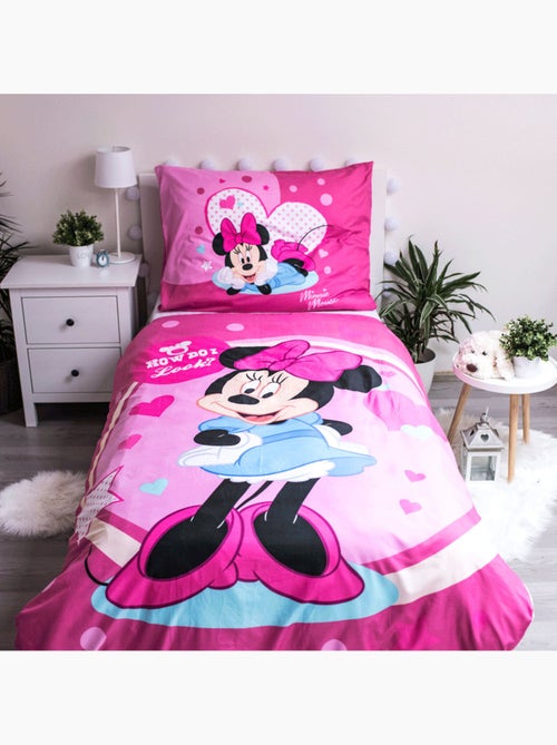 Dekbedovertrek Minnie How Do I Look 140x200 cm met kussensloop - Beddengoedset kinderen - Kiabi Dekbedovertrek Minnie How Do I Look 140x200 cm met kussensloop - Beddengoedset kinderen - Kiabi