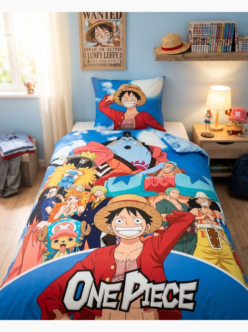 Dekbedovertrek One Piece Crew 140x200cm + Kussensloop 65x65cm – Luffy Zoro Nami – Polykatoen – Offic - Kiabi Dekbedovertrek One Piece Crew 140x200cm + Kussensloop 65x65cm – Luffy Zoro Nami – Polykatoen – Offic - Kiabi