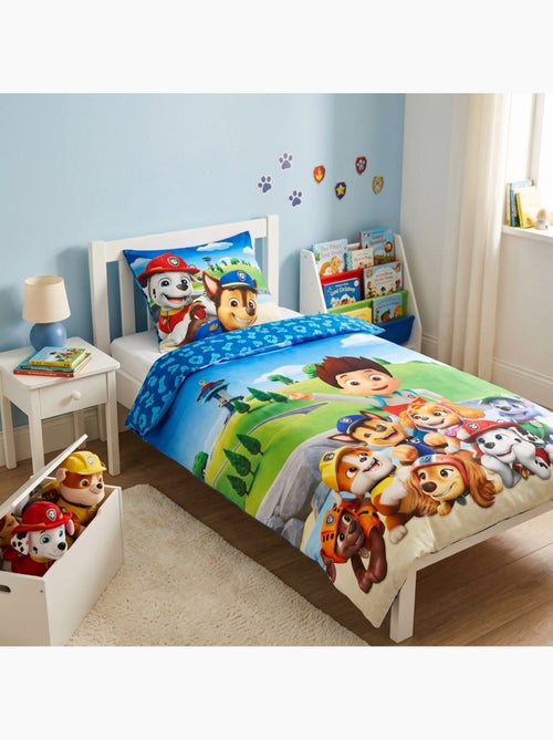 Dekbedovertrek PAW Patrol Officiele Nickelodeon Licentie 140x200cm + Kussensloop 65x65cm - Kiabi