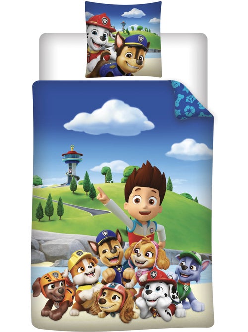 Dekbedovertrek PAW Patrol Officiele Nickelodeon Licentie 140x200cm + Kussensloop 65x65cm - Kiabi
