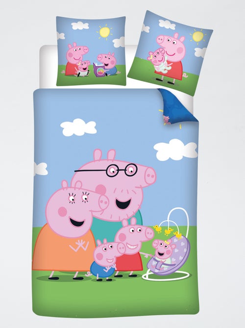 Dekbedovertrek 'Peppa Pig' met kussen 140x200cm - Kiabi