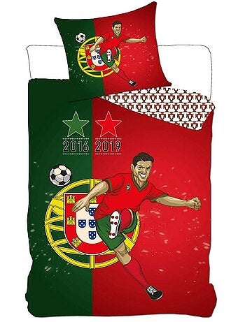 Dekbedovertrek Portugal Football 140x200 cm + Kussensloop - Beddengoedset kinderen