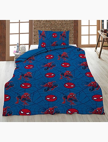 Dekbedovertrek Spider-Man Marvel 140x200cm + Kussensloop 65x65cm – Actie New York – Polykatoen – Off