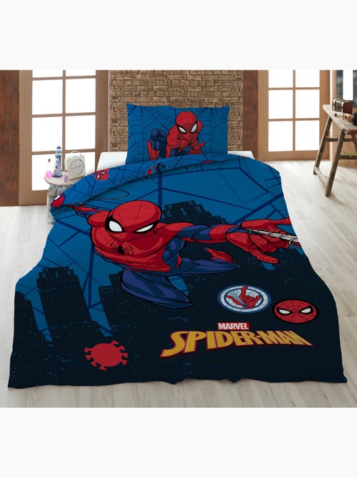 Dekbedovertrek Spider-Man Marvel 140x200cm + Kussensloop 65x65cm – Actie New York – Polykatoen – Off - Kiabi Dekbedovertrek Spider-Man Marvel 140x200cm + Kussensloop 65x65cm – Actie New York – Polykatoen – Off - Kiabi