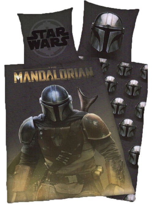 Dekbedovertrek Star Wars Mandalorian 140x200 cm + kussensloop - Officiële licentie - Kiabi
