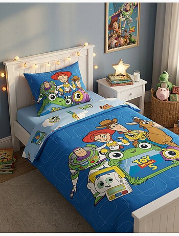 Dekbedovertrek Toy Story Disney Pixar 140x200cm + Kussensloop 65x65cm – Buzz Jessie – Polykatoen – O