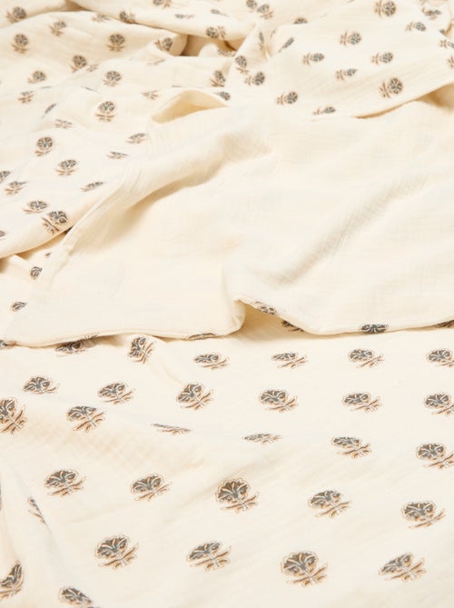 Dekbedovertrekset 1-persoons 140 x 200 cm van dubbel katoenen gaasstof - Kiabi Home - Kiabi