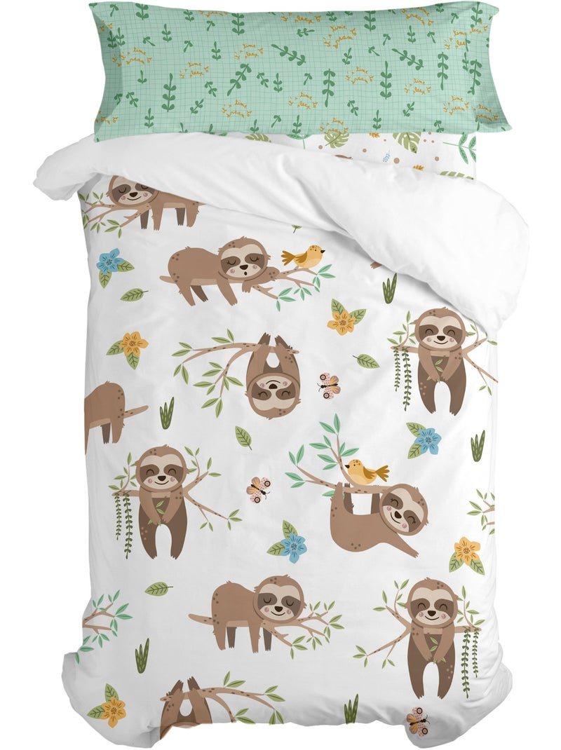 Dekbedovertrekset 2-delig Happy sloth "Happyfriday" Multicolor - Kiabi