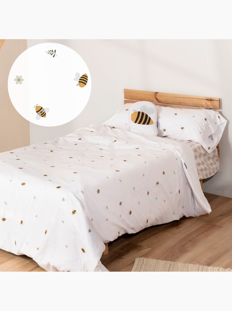 Dekbedovertrekset 2-delig Honey "Happyfriday" Multicolor - Kiabi
