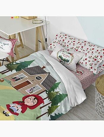 Dekbedovertrekset 2-delig Red riding hood "Happyfriday