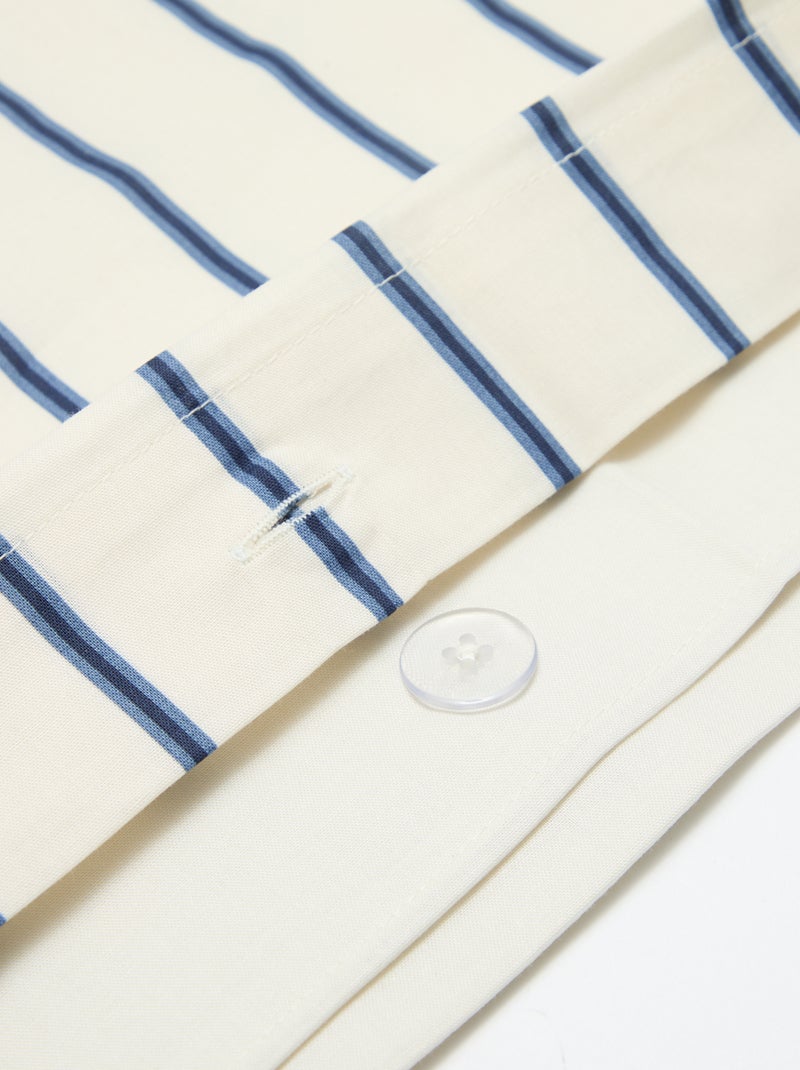 Dekbedovertrekset 2-persoons (260 x 240cm) van katoen - Kiabi Home Blauw - Kiabi