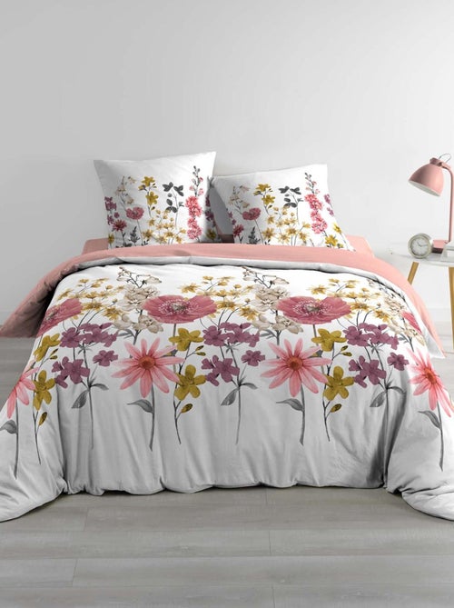 Dekbedovertrekset 3-delig 260 x 240 cm dubbel katoengaas bedrukt 57 draden rosine - Kiabi Dekbedovertrekset 3-delig 260 x 240 cm dubbel katoengaas bedrukt 57 draden rosine - Kiabi