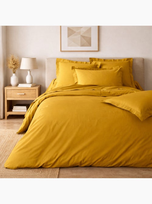 Dekbedovertrekset – katoenpercal 78 draden – hotelkwaliteit – 2 kussenslopen 63x63 cm - Kiabi Dekbedovertrekset – katoenpercal 78 draden – hotelkwaliteit – 2 kussenslopen 63x63 cm - Kiabi