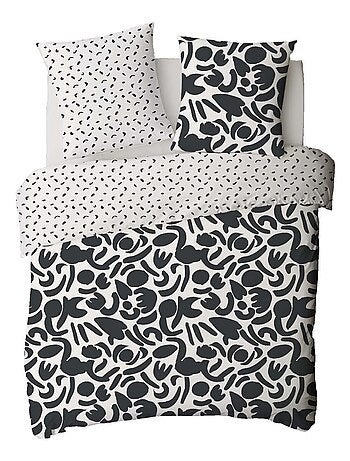 Dekbedovertrekset 'MAORI' katoen met tweekleurige geometrische print meerkleurig – Future Home