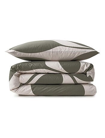 Dekbedovertrekset 'NAIS' katoen met groene tropische print groen – Future Home