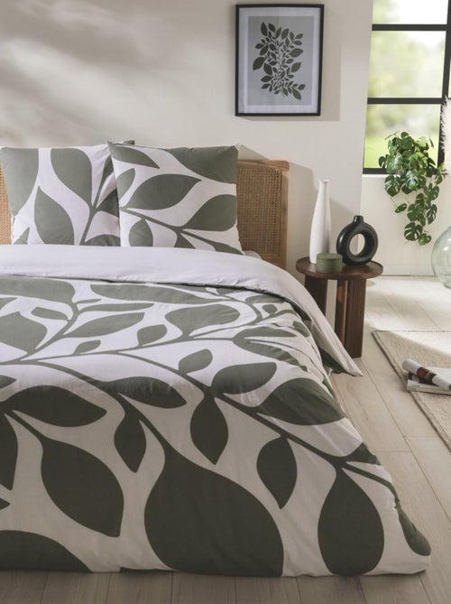 Dekbedovertrekset 'NAIS' katoen met groene tropische print groen – Future Home - Kiabi