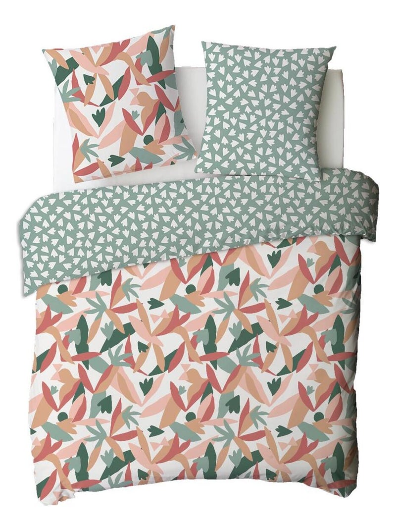 Dekbedovertrekset omkeerbaar 100% katoen met abstracte print meerkleurig – Future Home Multicolor - Kiabi