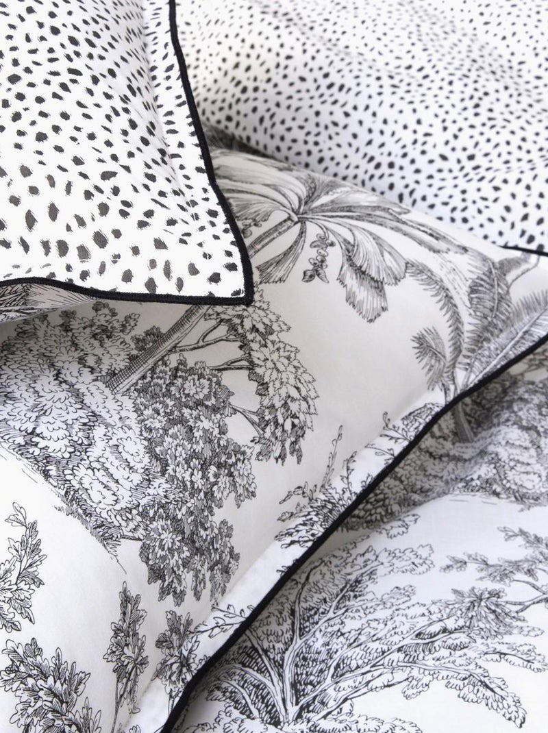 Dekbedovertrekset omkeerbaar katoen met jungleprint 240 x 220 cm wit – Future Home Wit - Kiabi