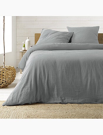 Dekbedovertrekset sienna + 2 kussenslopen 63x63 cm – dubbelzijdig katoengaas & katoen 57 draden
