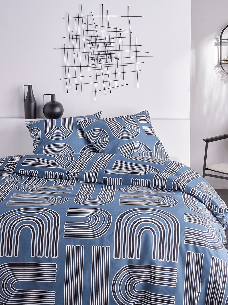 Dekbedset - Voor 2-persoonsbed BLAUW - Kiabi