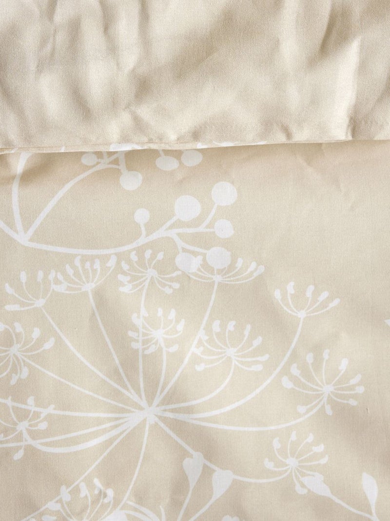 Dekbedset met bloemenprint - 2-delig Biege - Kiabi