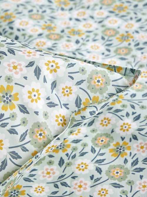 Dekbedset met bloemenprint - Voor 2-persoonsbed - Kiabi