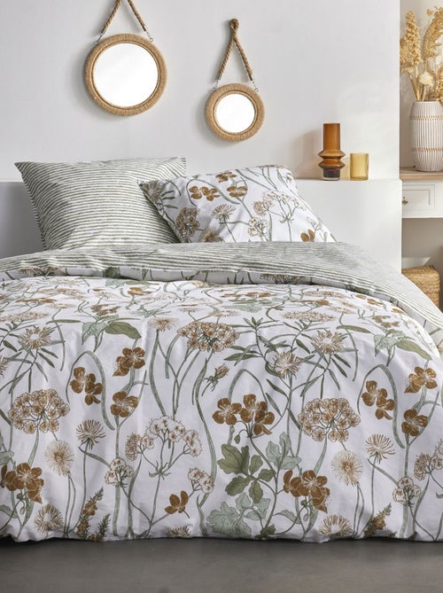 Dekbedset met bloemenprint - Voor 2-persoonsbed - Kiabi