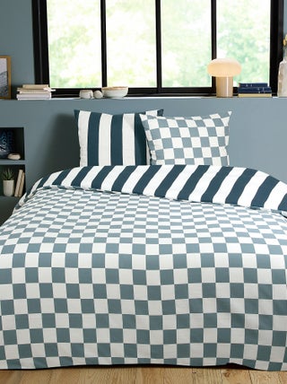 Dekbedset met dambordprint - Voor 2-persoonsbed