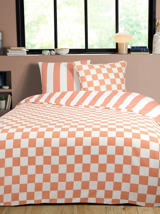 Dekbedset met dambordprint - Voor 2-persoonsbed