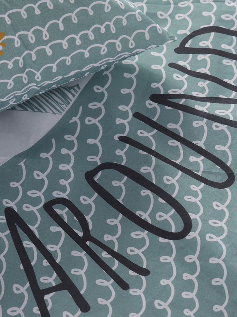 Dekbedset met fantasieprint - 1-persoonsbed Blauw - Kiabi