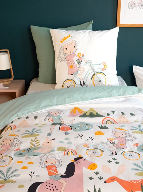 Dekbedset met fantasieprint - 1-persoonsbed - Kiabi