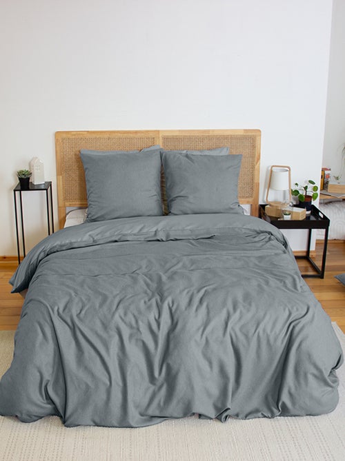 Dekbedset met flaneleffect - Voor 2-persoonsbed - Kiabi