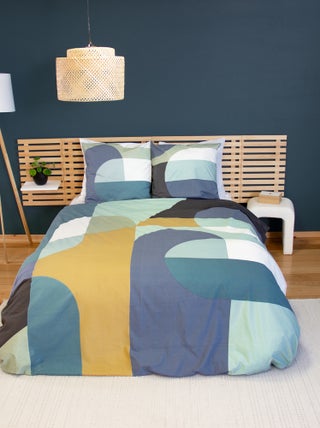 Dekbedset met grafische print - Voor 2-persoonsbed