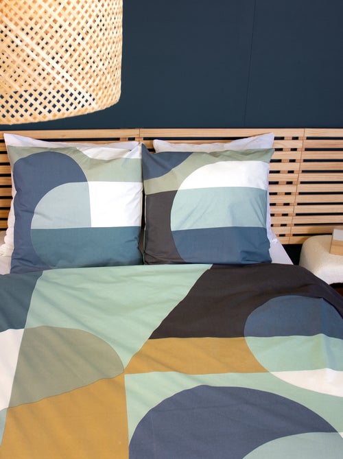 Dekbedset met grafische print - Voor 2-persoonsbed - Kiabi