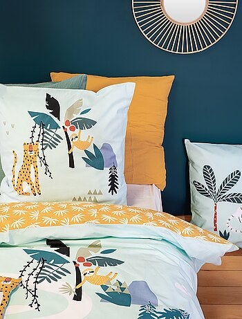 Dekbedset met jungleprint - 1-persoonsbed