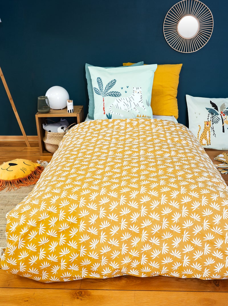 Dekbedset met jungleprint - 1-persoonsbed Wit - Kiabi