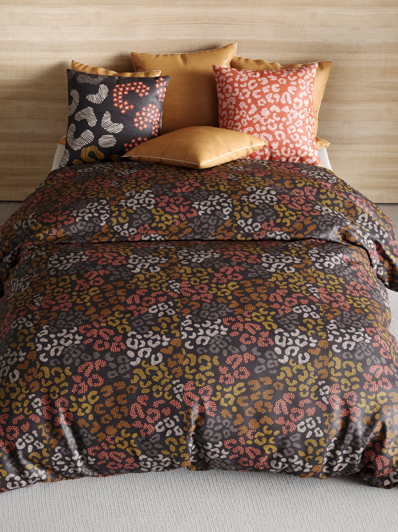 Dekbedset met luipaardprint - 2-persoonsbed BRUIN - Kiabi