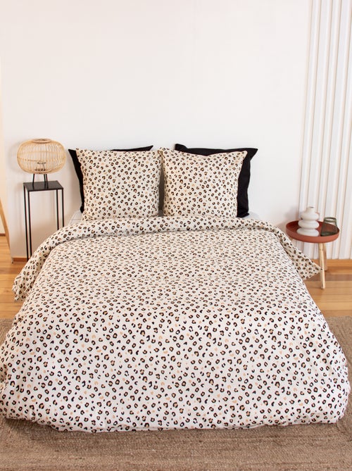 Dekbedset met luipaardprint - Voor 2-persoonsbed - Kiabi