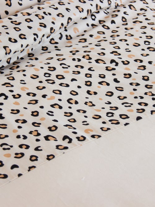 Dekbedset met luipaardprint - Voor 2-persoonsbed - Kiabi