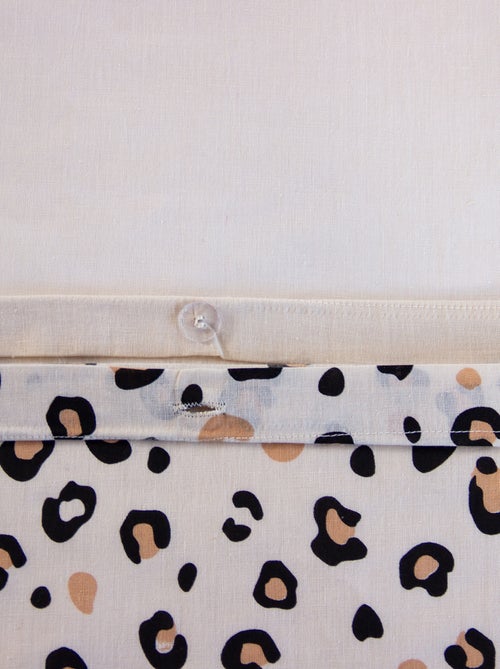 Dekbedset met luipaardprint - Voor 2-persoonsbed - Kiabi