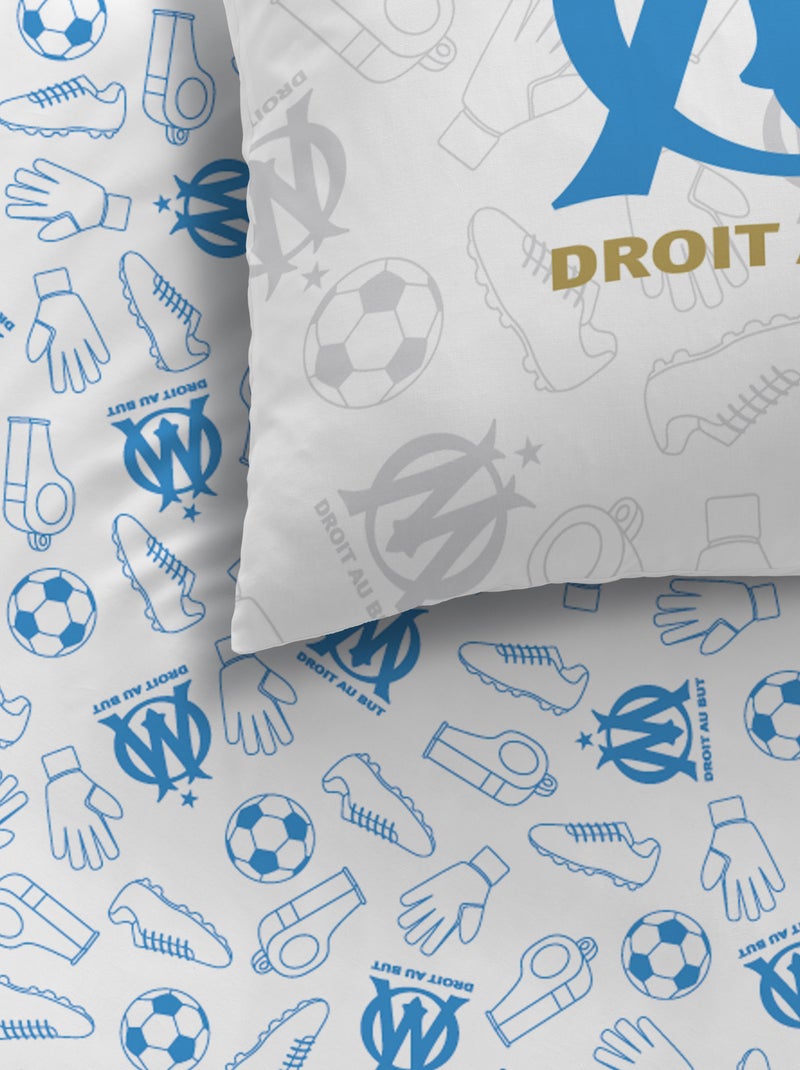 Dekbedset met 'Olympique de Marseille'-print - 1-persoonsbed BLAUW - Kiabi