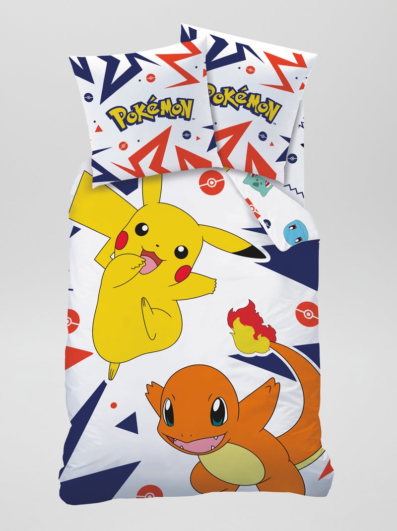 Dekbedset met 'Pokémon'-print - 1-persoonsbed Geel - Kiabi