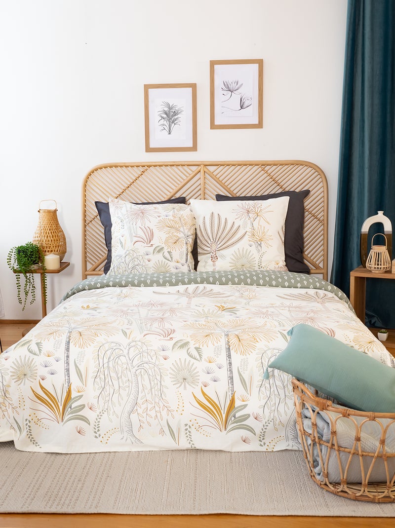 Dekbedset met print - 2-persoonsbed BIEGE - Kiabi